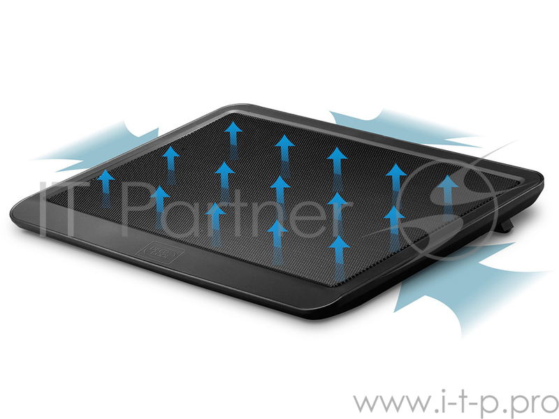 Теплоотводящая подставка под ноутбук DeepCool N19 (до 14, 140мм вентилятор, черный)