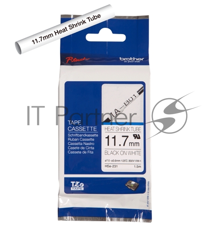 Трубка термоусадочная HSE-231 (11,7 мм x 1,5 м черн/бел)