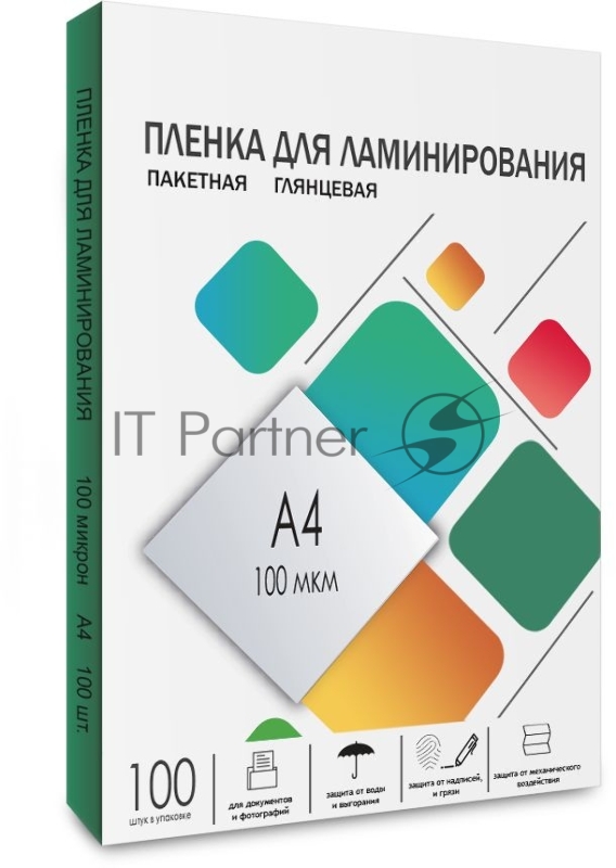 Пленка для ламинирования 216х303 (100 мик) 100 шт. Гелеос (LPA4-100)