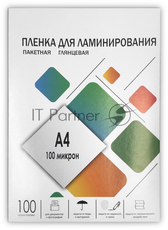 Пленка для ламинирования 216х303 (100 мик) 100 шт. Гелеос (LPA4-100)