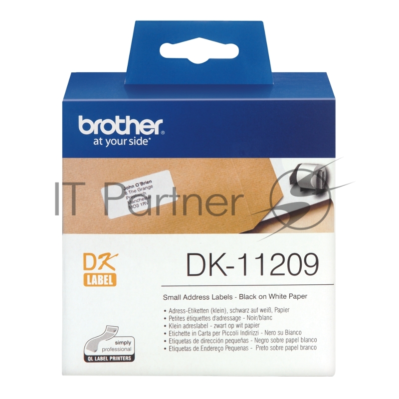 Адресные наклейки малые Brother DK11209 (800 шт - 29 x 62 мм)