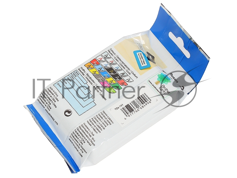 Наклейка ламинированная TZ-E151 (24 мм черн/прозр)