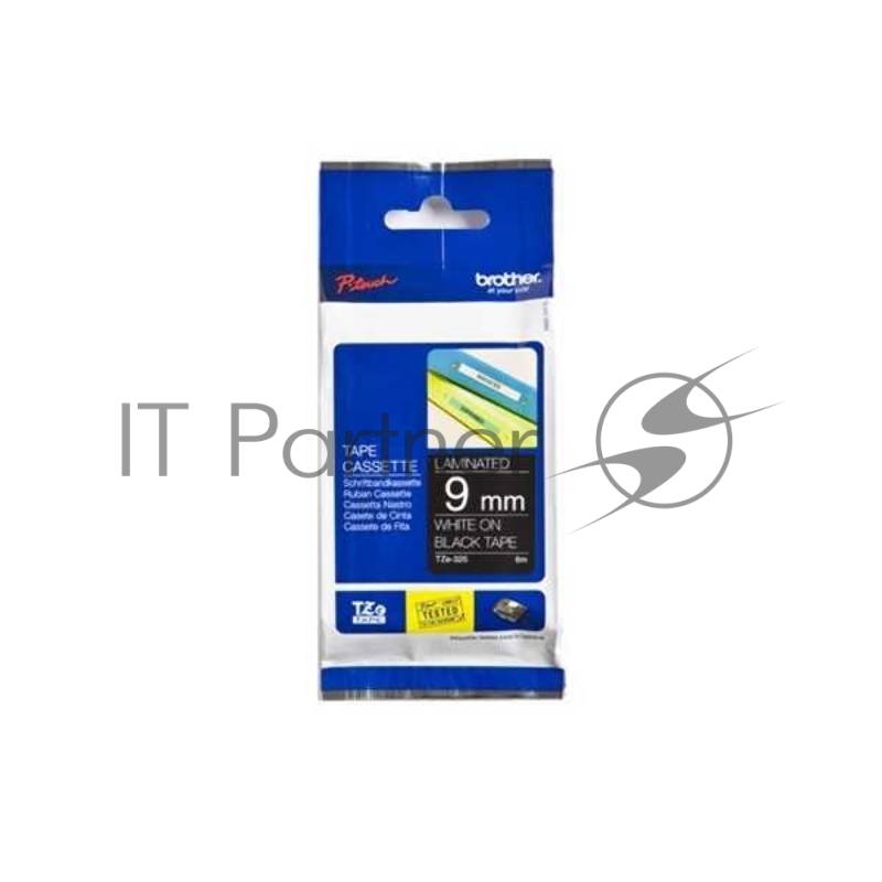 Наклейка ламинированная TZ-E325 (9 мм бел/черн)