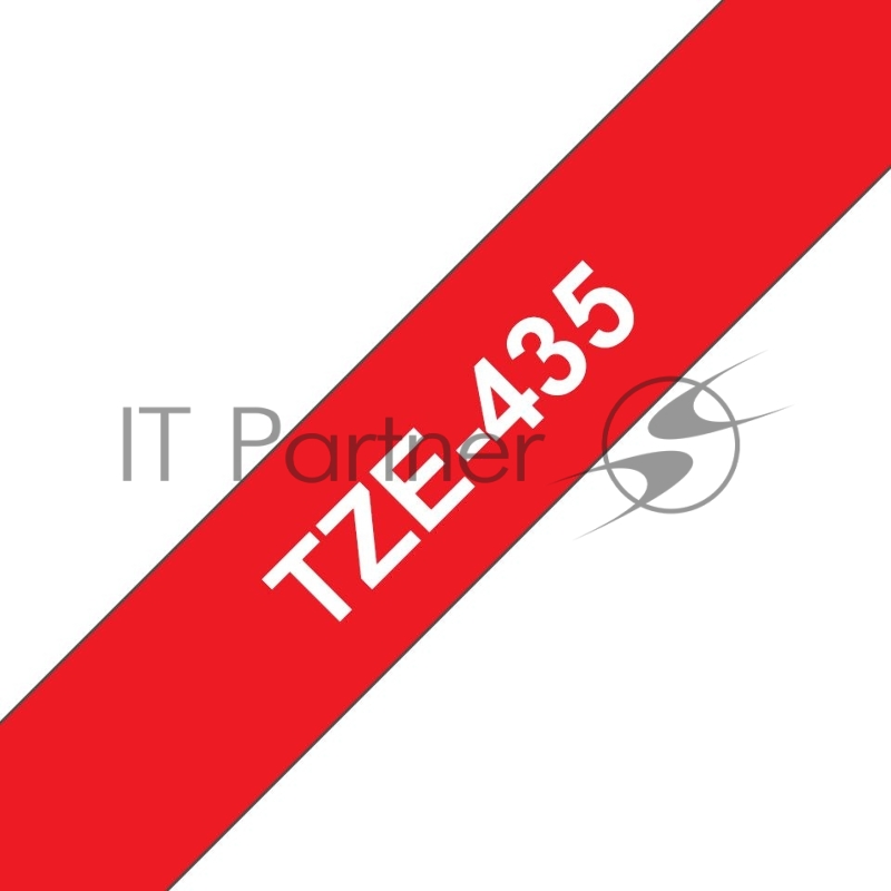 Наклейка ламинированная TZ-E435 (12 мм бел/красн)