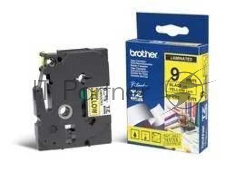 Наклейка ламинированная TZ-E621 (9 мм черн/желт, аналог TZ-621)