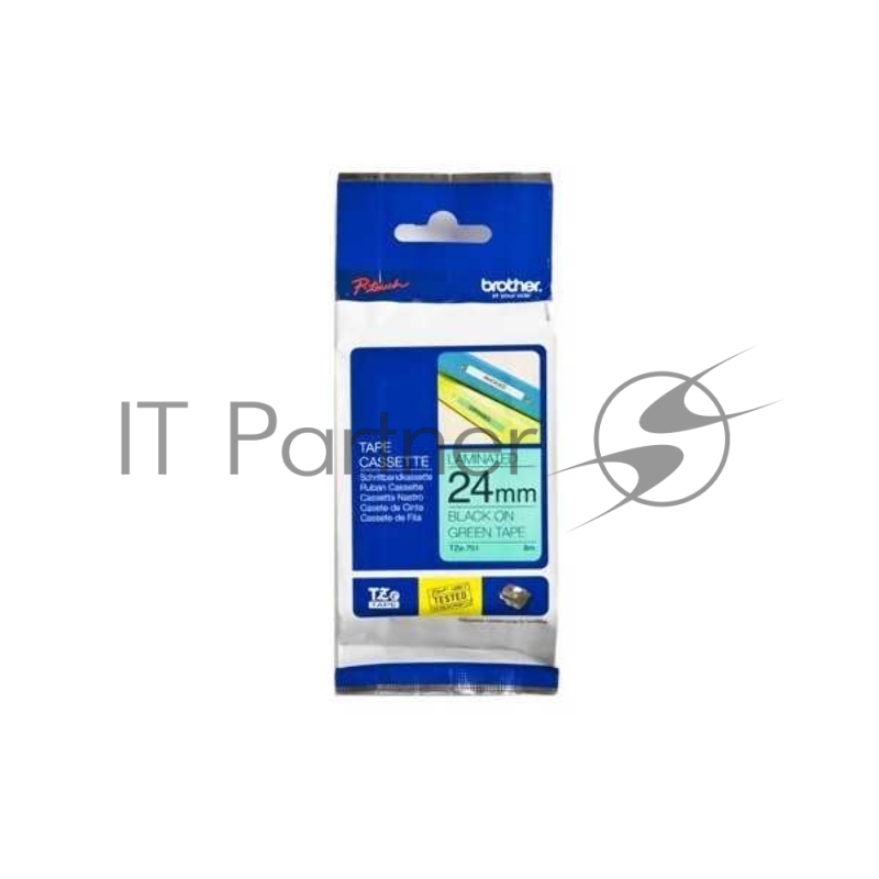 Наклейка ламинированная TZ-E751 (24 мм черн/зелен)