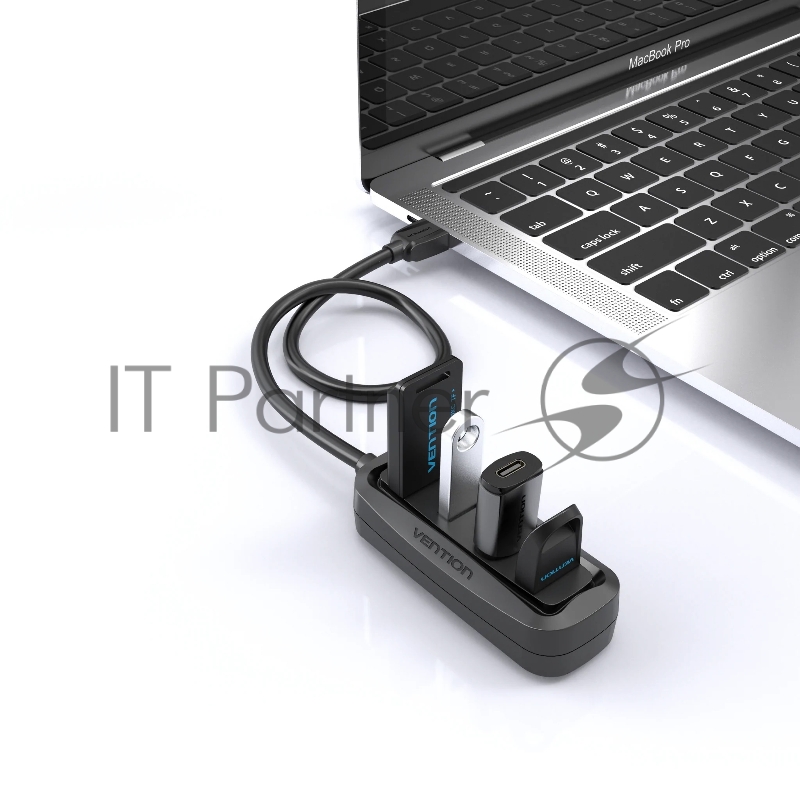 Концентратор Vention USB 2.0 на 4 порта Черный VAS-J43-B015