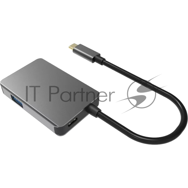 Кабель-концентратор USB 3.1 Type-Cm --> 4 port USB3.0(f) Aluminum Shell VCOM <DH310B>