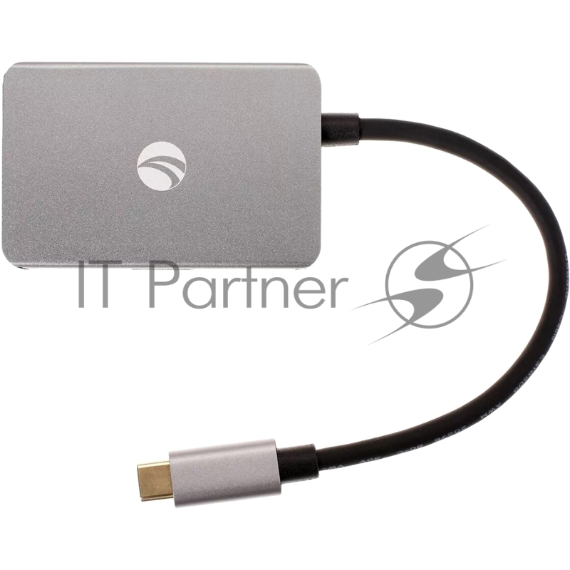 Кабель-концентратор USB 3.1 Type-Cm --> 4 port USB3.0(f) Aluminum Shell VCOM <DH310B>