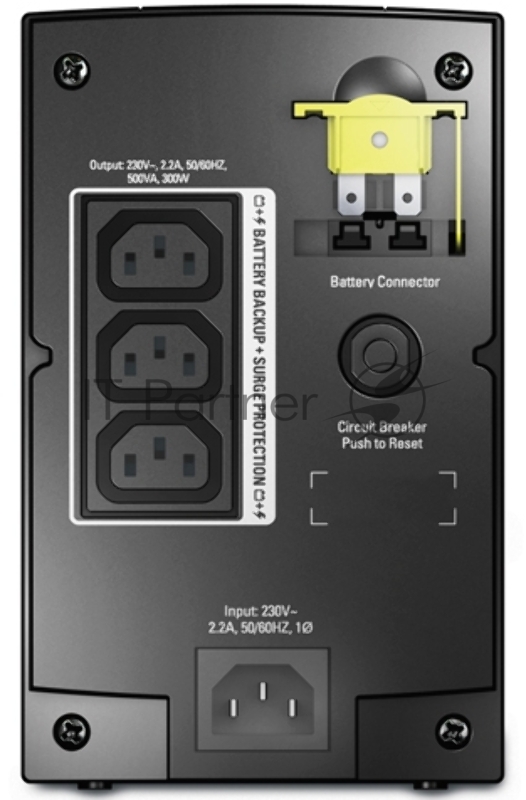 Источник бесперебойного питания APC Back-UPS BX500CI 300Вт 500ВА черный