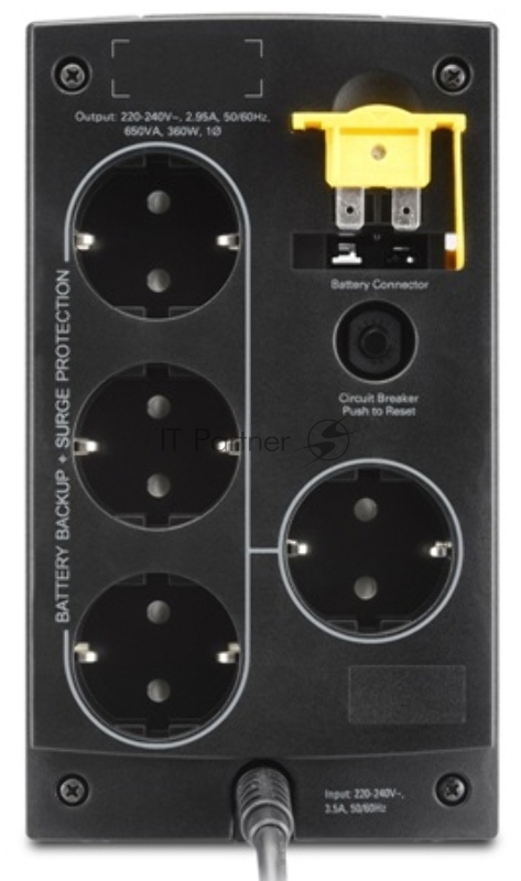 Источник бесперебойного питания APC Back-UPS BC650-RSX761 360Вт 650ВА черный