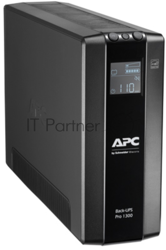 Источник бесперебойного питания APC Back-UPS Pro BR 1300VA/780W, 8xC13 Outlets(2 Surge & 6 batt.), AVR, LCD, Data/DSL protrct, 10/100 Base-T, USB, PCh, user repl. batt., 2 y warr.