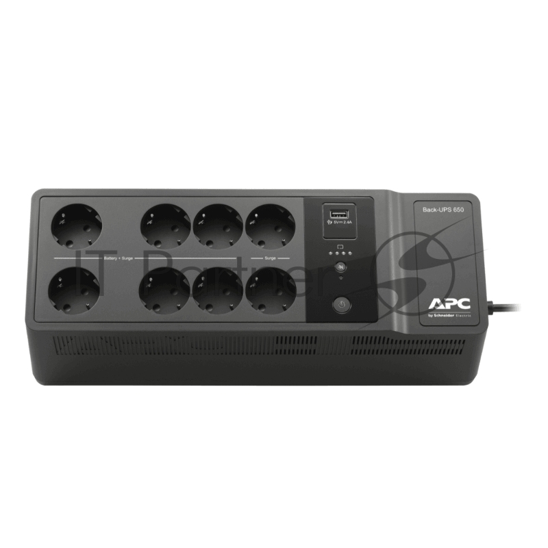 Источник бесперебойного питания APC Back-UPS ES 850VA/520W, 230V, AVR, 8 Rus outlets (2 Surge & 6 batt.), USB, USB charge(type A, type C), Data/DSL protection, 2 year warranty