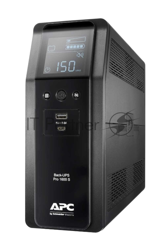 Источник бесперебойного питания APC Back-UPS Pro BR 1600VA/960W, Sinewave,8xC13 Outlets(2 Surge & 6 batt.), AVR, LCD, Data/DSL protect, USB