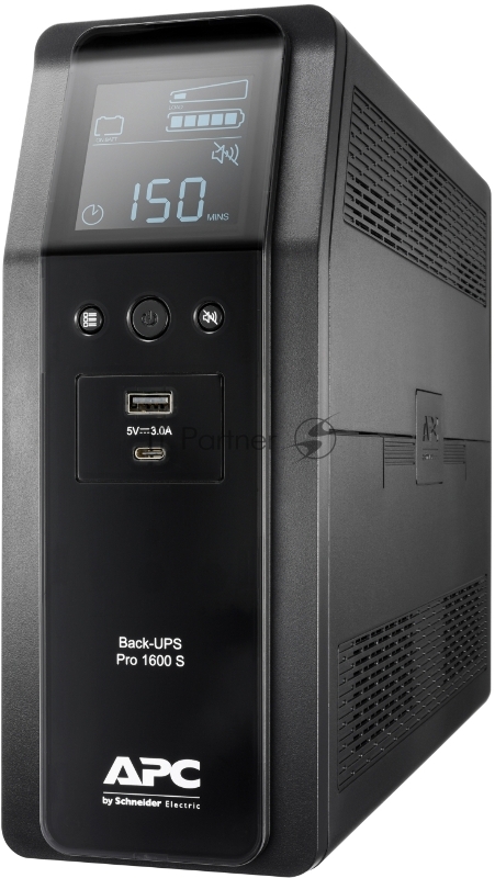 Источник бесперебойного питания APC Back-UPS Pro BR 1600VA/960W, Sinewave,8xC13 Outlets(2 Surge & 6 batt.), AVR, LCD, Data/DSL protect, USB