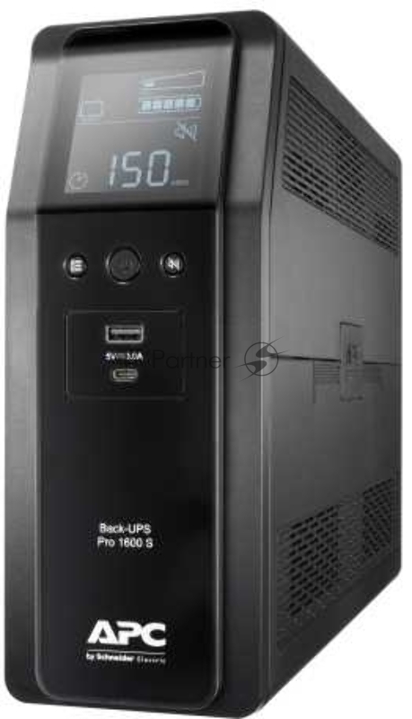 Источник бесперебойного питания APC Back-UPS Pro BR 1600VA/960W, Sinewave,8xC13 Outlets(2 Surge & 6 batt.), AVR, LCD, Data/DSL protect, USB