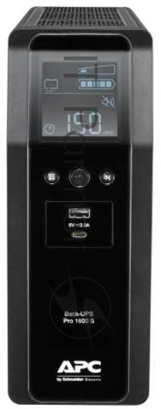 Источник бесперебойного питания APC Back-UPS Pro BR 1600VA/960W, Sinewave,8xC13 Outlets(2 Surge & 6 batt.), AVR, LCD, Data/DSL protect, USB