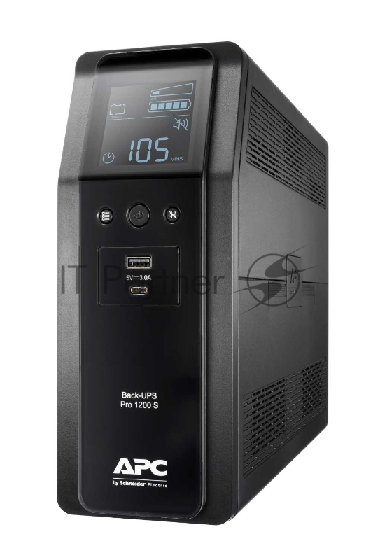 Источик бесперебойного питания APC Back-UPS Pro BR 1200VA/720W, Sinewave,8xC13 Outlets(2 Surge & 6 batt.), AVR, LCD, Data/DSL protect, USB