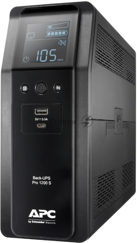 Источик бесперебойного питания APC Back-UPS Pro BR 1200VA/720W, Sinewave,8xC13 Outlets(2 Surge & 6 batt.), AVR, LCD, Data/DSL protect, USB