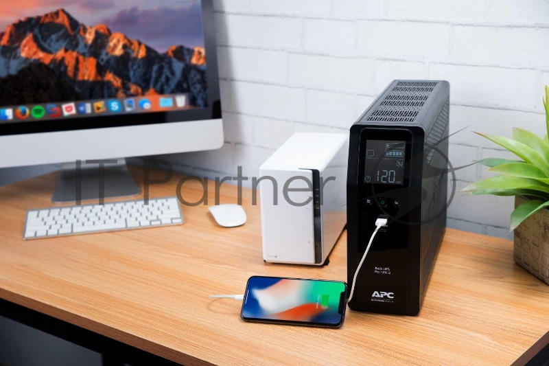 Источик бесперебойного питания APC Back-UPS Pro BR 1200VA/720W, Sinewave,8xC13 Outlets(2 Surge & 6 batt.), AVR, LCD, Data/DSL protect, USB