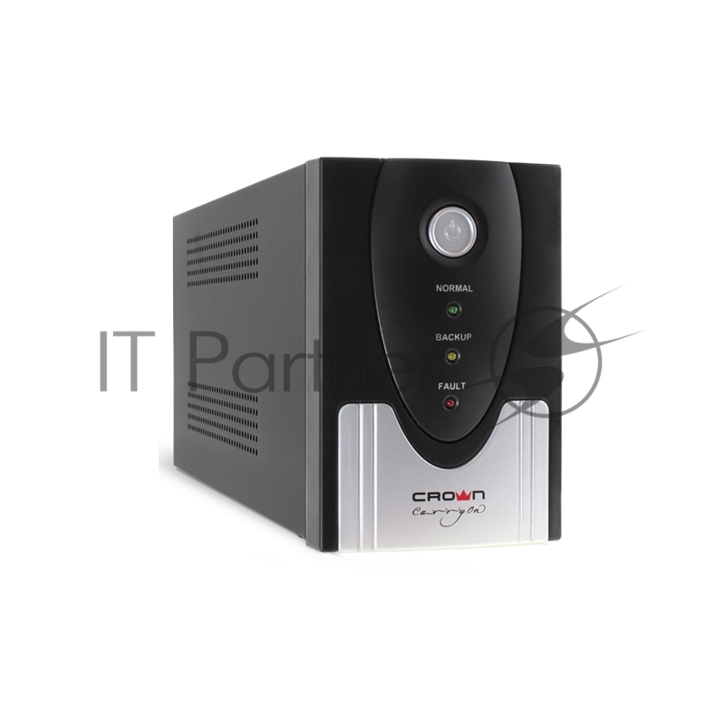 Источник бесперебойного питания CROWN CMU-SP650IEC 650VA, 360W, металл, 1x12V/7AH, розетки 4*IEC, трансформатор AVR 140-290V, cъёмный кабель 1.5м, фильтр телефонной и ethernet линии RJ11/45, защита батареи, от перегрузки, от КЗ