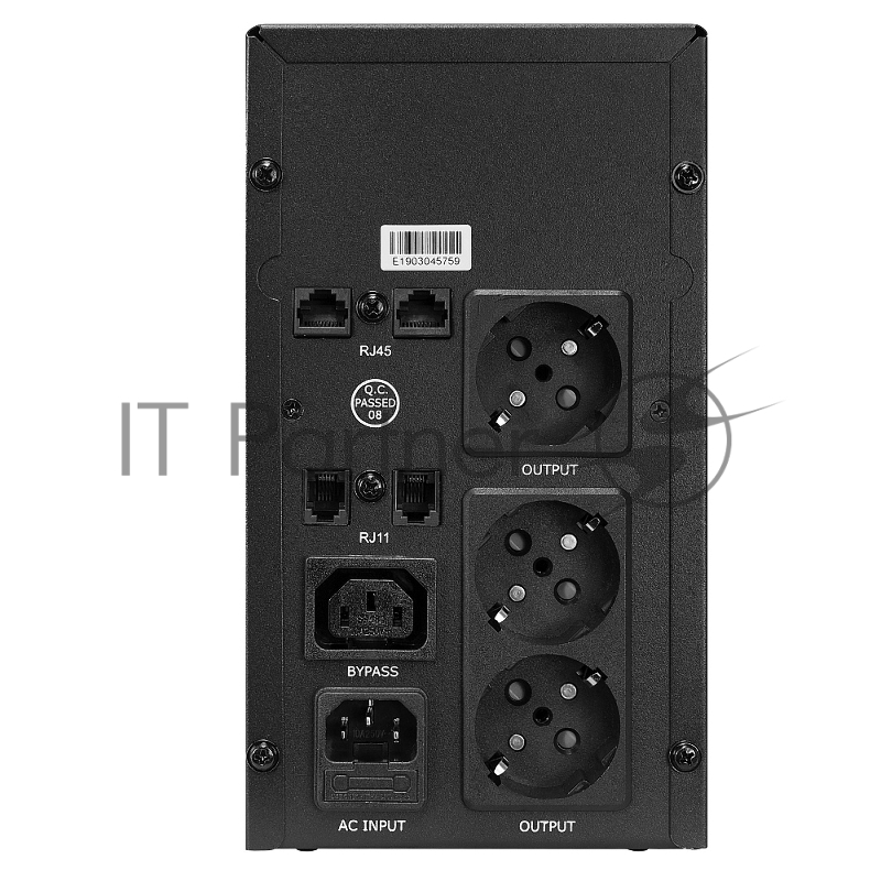 Источник бесперебойного питания CROWN 800VA/510W, металл, 1x12V/9AH, розетки 3*EURO+1*IEC bybass, трансформатор AVR 145-280V, LCD дисплей, съёмный кабель 1.2м, фильтр телефонной и ethernet линии RJ11/45, защита батареи, от перегрузки, от КЗ