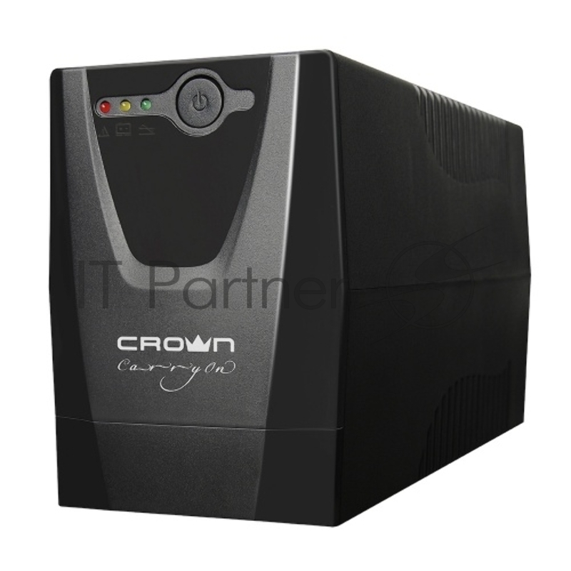Источник бесперебойного питания Crown CMU-500X (480 ВА / 240 Вт Off-Line 1 х Euro + 1 х IEC-320 резервным питанием и фильтрацией 12V/4,5AH х 1 пластик)