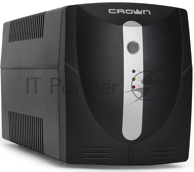 Источник бесперебойного питания CROWN Line Intractive CMU-1000XIEC 1000VA600W, корпус металл, 2x12V/7AH, розетки 6*IEC, трансформатор AVR 162-290V, кабель питания 1.2 м, защита: от перегрузки, от КЗ, от скачков напряжения