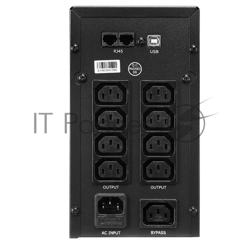 Источник бесперебойного питания CROWN Line Intractive CMU-SP1200IEC LCD USB 1200VA720W, корпус металл, 2x12V/9AH, розетки 8*IEC, трансформатор AVR 140-290V, LCD-дисплей, cъёмный кабель 1.2 м, порт RJ11/45, порт USB, защита: от перегрузки, от КЗ, от с