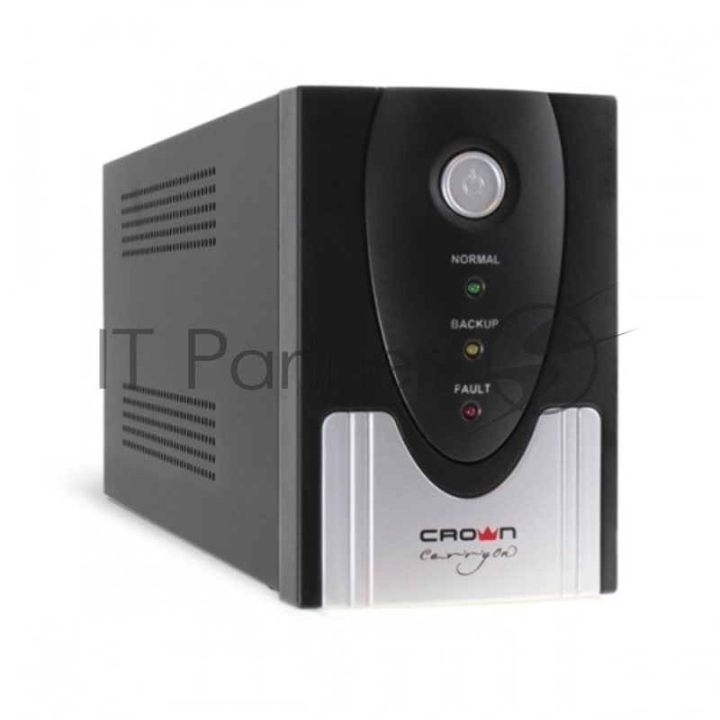 Источник бесперебойного питания CROWN Line Intractive CMU-SP800IEC USB 800VA480W, корпус металл, 1x12V/9AH, розетки 8*IEC, трансформатор AVR 140-290V, cъёмный кабель 1.2 м, порт RJ11/45, порт USB, защита: от перегрузки, от КЗ, от скачков напряжения