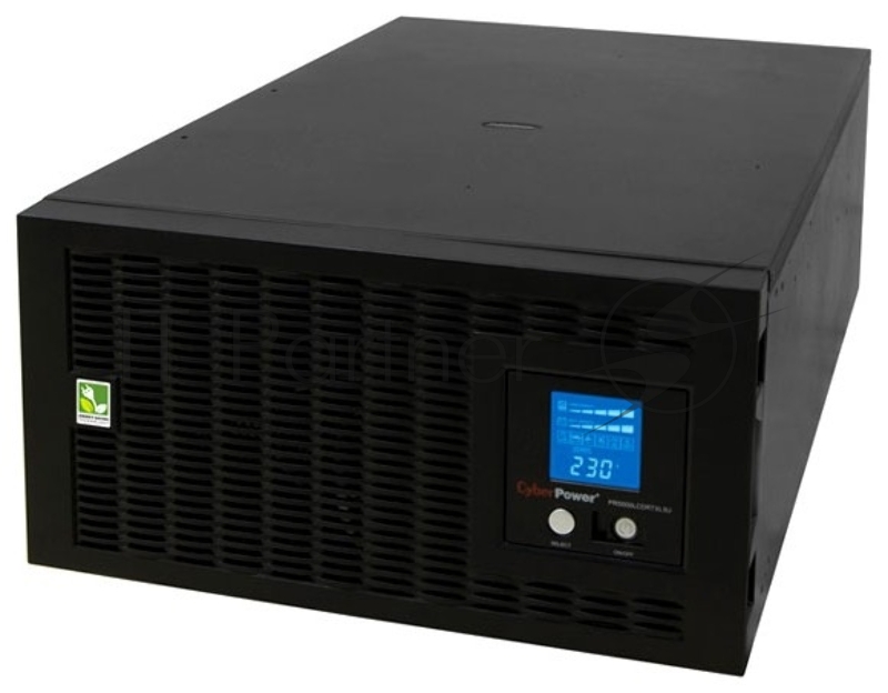 Источник бесперебойного питания Line-Interactive CyberPower PR6000ELCDRTXL5U 6000VA/4500W USB/RS-232/Dry/EPO/SNMPslot/RJ (8 IEC С13, 2 IEC C19, 1 клеммная колодка)