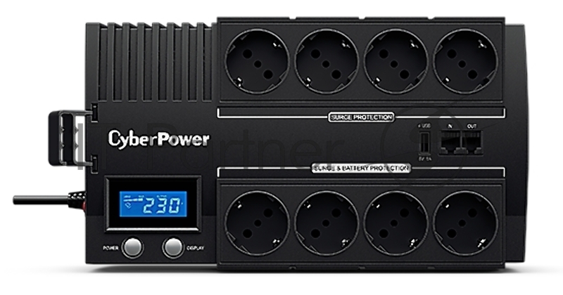 Источник бесперебойного питания CyberPower BR1200ELCD 1200VA/720W USB/RJ11/45 (4+4 EURO)