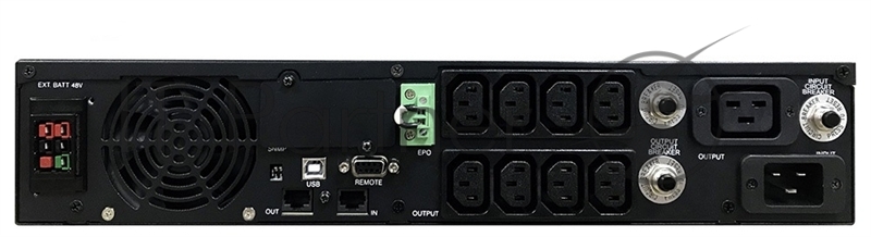 Источник бесперебойного питания Powercom Smart King RT SRT-2000A LCD 1800Вт 2000ВА черный