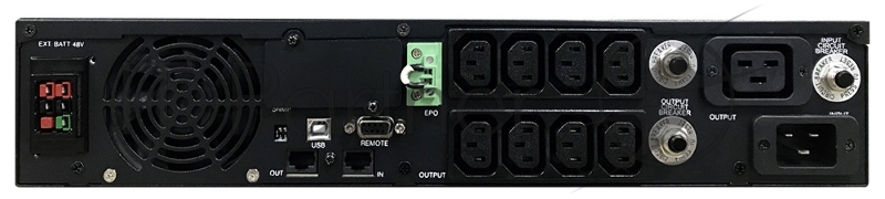 Источник бесперебойного питания Powercom Smart King RT SRT-2000A LCD 1800Вт 2000ВА черный