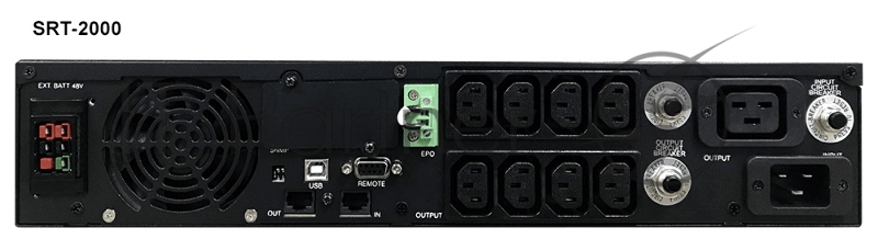 Источник бесперебойного питания Powercom Smart King RT SRT-2000A LCD 1800Вт 2000ВА черный