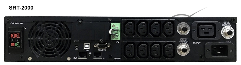 Источник бесперебойного питания Powercom Smart-UPS SMART RT, Line-Interactive, 1000VA / 900W, Rack/Tower, IEC, Serial+USB, SmartSlot, подкл. доп. батарей