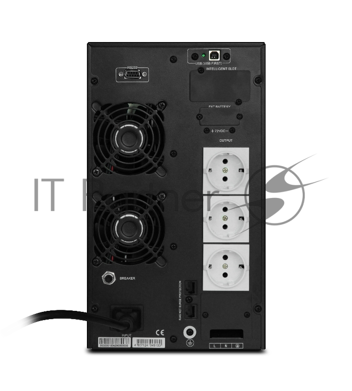 Источник бесперебойного питания Powerman ИБП Online 2000 Plus Black