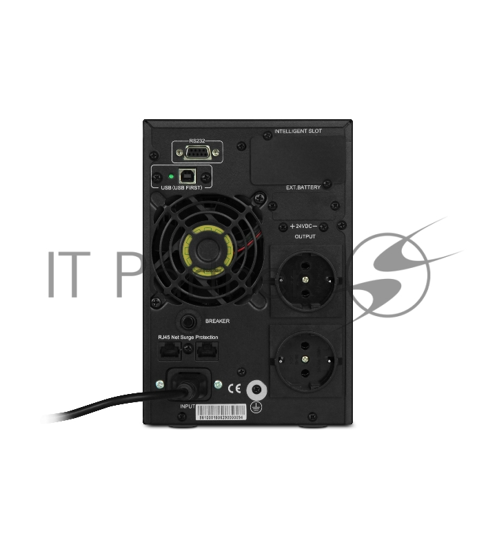 Источник бесперебойного питания PowerMan Online 1000 PLUS (1000ВА/800Вт, Online-Double conversion/LCD Display/USB/Software/RJ11/45,R
