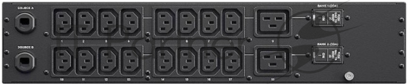 Блок распределения питания ATS CyberPower 2U type, 32Amp, plug IEC 309 32A, (16) IEC 320 C13 (2) IEC 320 C19