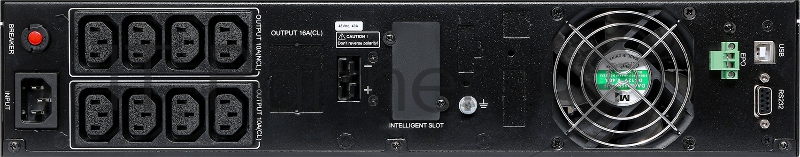 Источник бесперебойного питания UPS Сайбер Электро ПИЛОТ-2000Р Линейно-интерактивный 2000ВА/1800Вт. USB/RS-232/EPO/SNMPslot (8 IEC С13) (12В /7.5Ач. х 4)