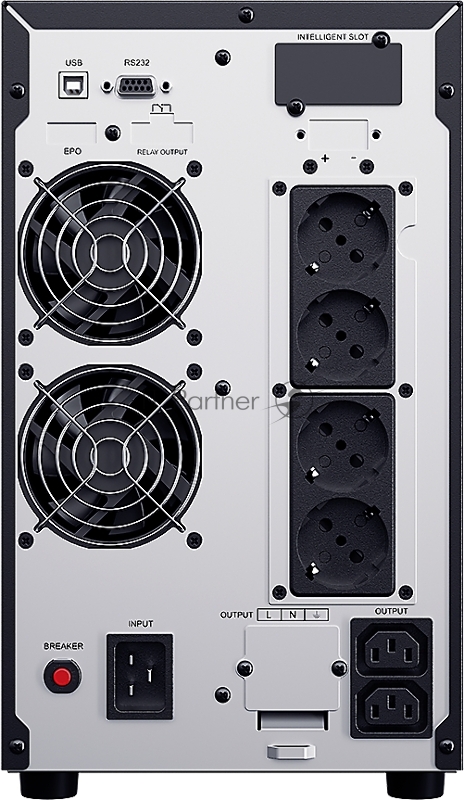 Источник бесперебойного питания UPS Сайбер Электро ЭКСПЕРТ-3000 Онлайн, Напольное исполнение 3000ВА/2400Вт. USB/RS-232/SNMPslo (4 EURO + 2 IEC С13+Terminal) (12В /9Ач. х 6)