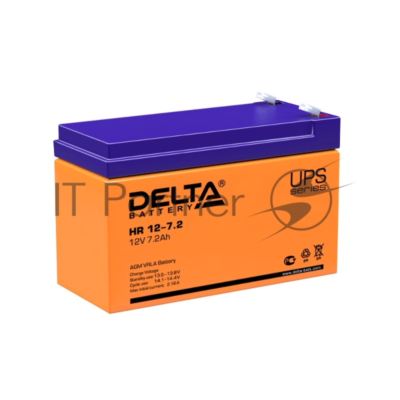 Батарея Delta HR 12-7.2 (12V, 7.2Ah)