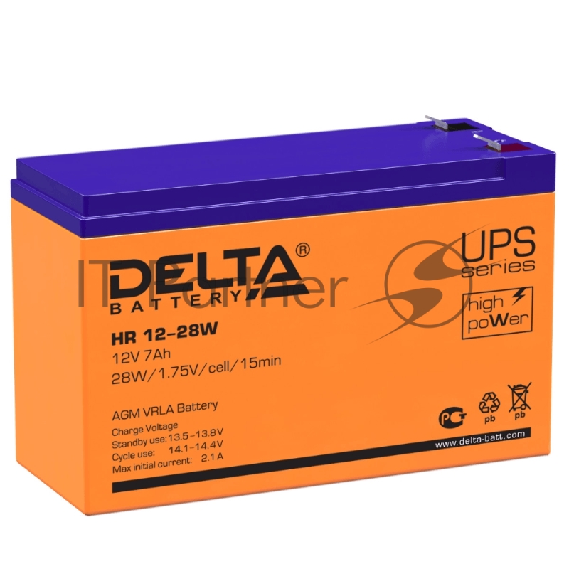 Батарея Delta HR 12-28 W (12V, 7Ah)