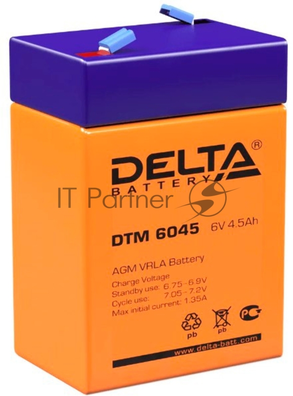 Батарея Delta DTM 6045 (6V 4.5Ah)