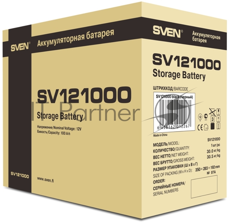 Батарея Sven SV121000 (12V 100Ah) батарея аккумуляторная