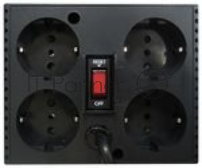 Стабилизатор напряжения Powercom TCA-1200 600Вт 1200ВА черный