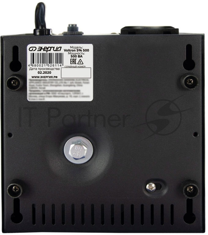 Cтабилизатор ЭНЕРГИЯ VOLTRON-500 Е0101-0153 вход: 105-265В, погрешность: 5%, КПД: 98%
