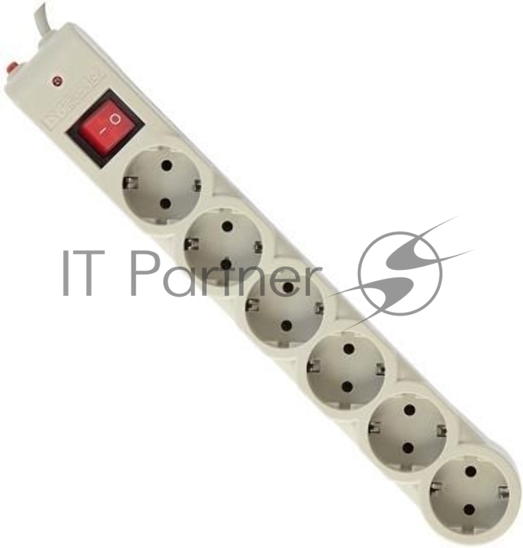 Сетевой фильтр Defender Фильтр DFS-605, 5.0м, 6 евророзеток 99408