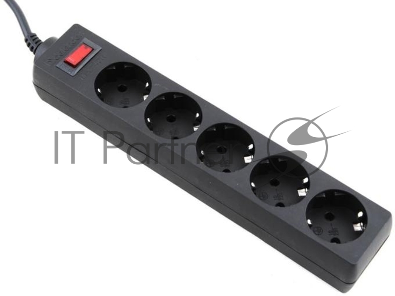 Сетевой фильтр Defender Фильтр ES, 1.8м, 5 розеток, чёрный 99484