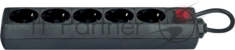 Сетевой фильтр Defender Фильтр ES, 1.8м, 5 розеток, чёрный 99484